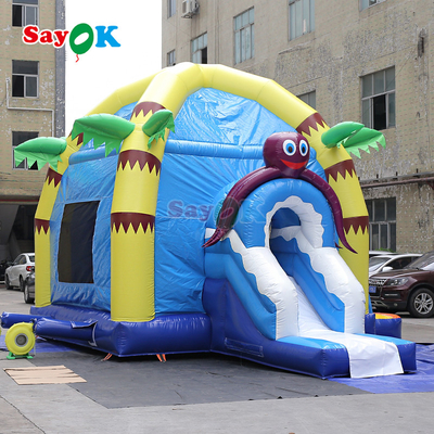 Bright Cartoon Inflatable Castle Bounce House para uso de festas e creches para crianças internas e externas