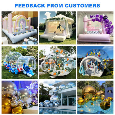 Sayok Casa de Bolhas Transparente Trampolim Casa de Bolhas Inflável Cúpula para Crianças