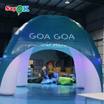 Tenda de aranha inflável promoção 4 pernas comercial tenda de aranha cúpula inflável tenda de aranha inflável personalizada tenda de aranha 4x4m para aluguel