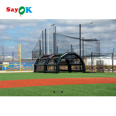 Fábrica Inflável Rede de Beisebol Cage Área Livre Tenda de Bate Impermeável Inflável Tribunal Desportivo Basebol Campo de Prática Tenda para Aluguer