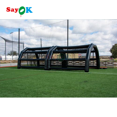 Fábrica Inflável Rede de Beisebol Cage Área Livre Tenda de Bate Impermeável Inflável Tribunal Desportivo Basebol Campo de Prática Tenda para Aluguer