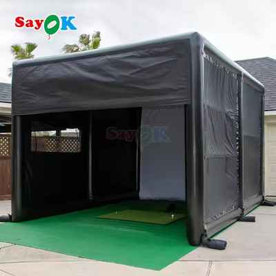 Tenda de simulação de golfe inflável portátil para desporto ao ar livre
