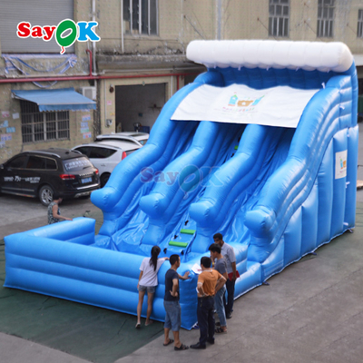 Slide de água inflável gigante Slide de água inflável para adultos Piscina inflável com escorrega
