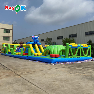 Campo de obstáculos inflável comercial Campo de jogos inflável gigante para crianças Parque temático inflável