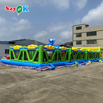 Campo de obstáculos inflável comercial Campo de jogos inflável gigante para crianças Parque temático inflável