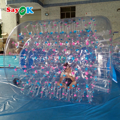 Sayok Roller Flutuante Inflável Bola de Zorbing Aqua Transparente PVC cilindro Bola de Bolhas de Água Humana para Jogo de Água