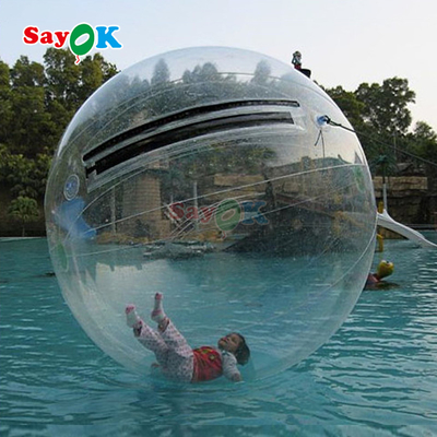 Balão flutuante inflável Aqua Zorbing Transparente PVC cilindro Balão de bolhas de água humana para jogo de água