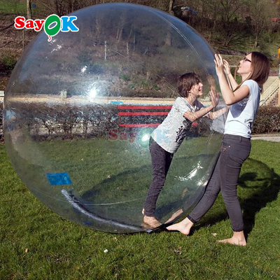 Balão flutuante inflável Aqua Zorbing Transparente PVC cilindro Balão de bolhas de água humana para jogo de água