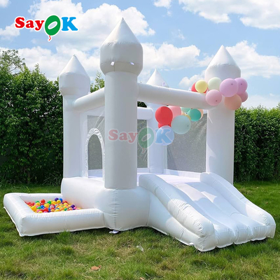 Sayok inflável White Bouncer Pequeno inflável Bouncy festa de casamento Bounce House Slide Para Crianças
