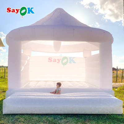 Castelo de salto inflável branco personalizado para festa de casamento ao ar livre