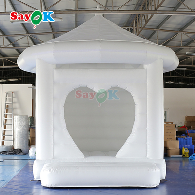 Castelo de salto inflável branco personalizado para festa de casamento ao ar livre
