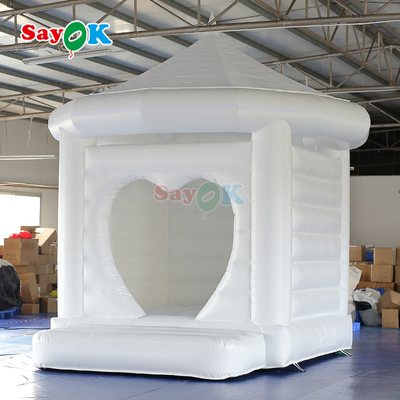 Castelo de salto inflável branco personalizado para festa de casamento ao ar livre