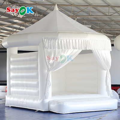 Castelo de salto inflável branco personalizado para festa de casamento ao ar livre