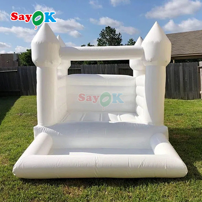 Festa de Casamento Branco Casa de Salto Pequena Inflavel Castelo Boucy com Poço de Bola