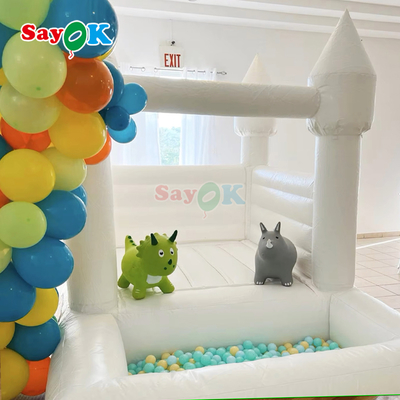 Festa de Casamento Branco Casa de Salto Pequena Inflavel Castelo Boucy com Poço de Bola