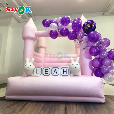 Sayok Pink Inflatable Small Bounce House Inflatables Brancos Castelo Boucy para festa de aniversário