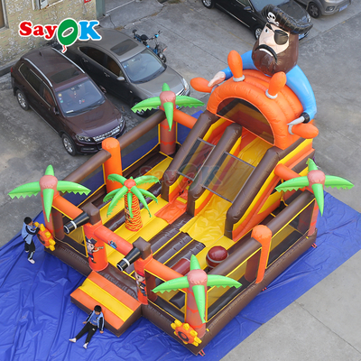 Navio pirata Sayok Commercial Bounce House Combo Bouncer inflável com escorrega