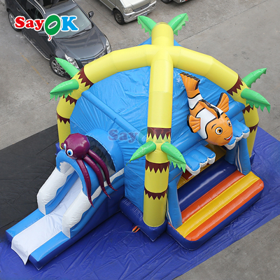 Sayok Commercial PVC inflável Castelo Bouncy Mar Peixe Palhaço Polvo inflável Bouncer House para Crianças