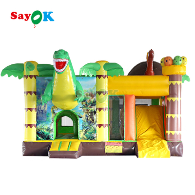 Infláveis comerciais Dinossauro Slide de casa de salto inflável para evento ao ar livre