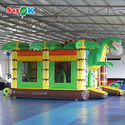 Infláveis comerciais Dinossauro Slide de casa de salto inflável para evento ao ar livre