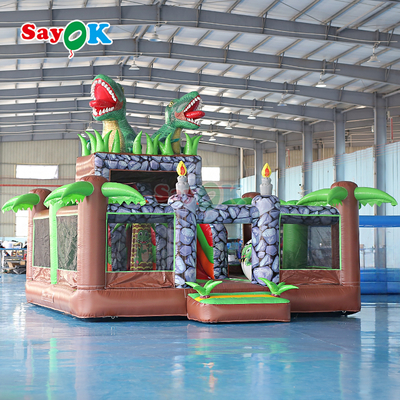 Dinossauro comercial inflável casa de salto combo de deslizamento para evento ao ar livre