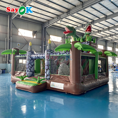 Dinossauro comercial inflável casa de salto combo de deslizamento para evento ao ar livre