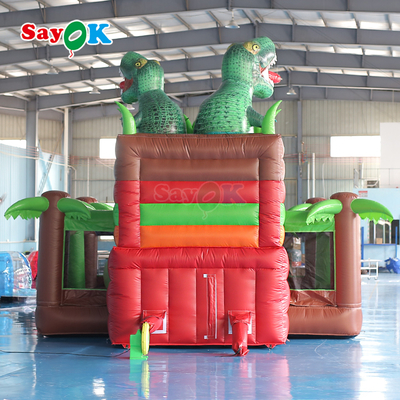 Dinossauro comercial inflável casa de salto combo de deslizamento para evento ao ar livre