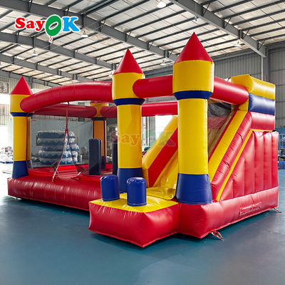 Combo Casa de Salto Comercial Lona com Escorregador