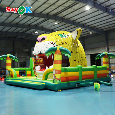 Tiger Jungle temática casa de salto inflável castelo gigante para crianças