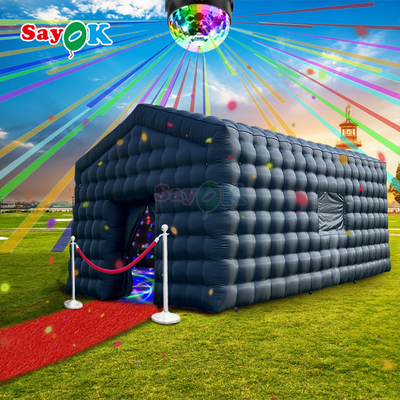 Sayok Tenda de festa noturna inflável grande de 26 pés ao ar livre, tenda de discoteca inflável, boate com luzes