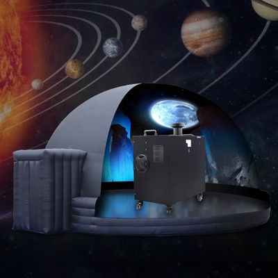 Projetor de Planetário Portátil Fulldome 360 Graus com Brilho de 5500LM e Mobilidade de 4 Rodas