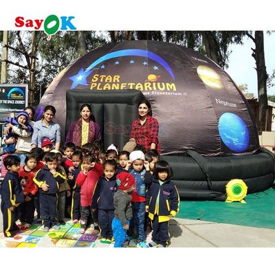 Planetário inflável certificado CE personalizável com pano de projeção para educação em astronomia