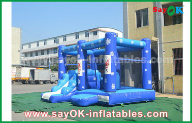 Deslizamento Interiores Inflavel Personalizado 0,55 mm PVC Tarpaulin Inflavel Castelo Bouncy Curso de Obstáculos Congelados Para Crianças