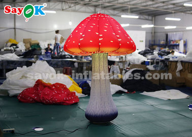 2m decoração inflável da iluminação do cogumelo da luz do diodo emissor de luz de 16 cores para anunciar