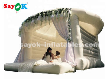 Salto inflável branco exterior comercial para o tamanho personalizado casamento