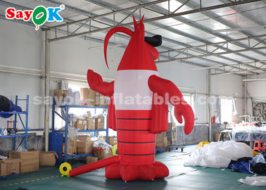 Personagens de desenhos animados inflados 4m Peixe-caranguejo-vermelho para o exterior Personagens de desenhos animados infláveis para o Festival de lagostas