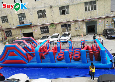 Jogo inflável longo inflável para esportes exteriores, parque de diversões do obstáculo do PVC do curso de obstáculo