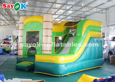 Slide inflável para crianças 4*3.5*3.5m Slide inflável de telhado de PVC com sopro para entretenimento