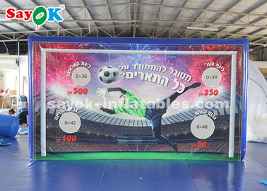 Porta de tiro exterior de encerado inflável durável inflável do PVC dos jogos dos esportes do objetivo do futebol