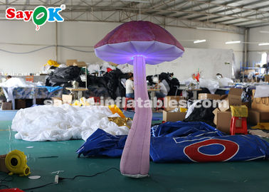 Cogumelo de suspensão de nylon da explosão de pano 2m com luz do diodo emissor de luz para o evento/casamento