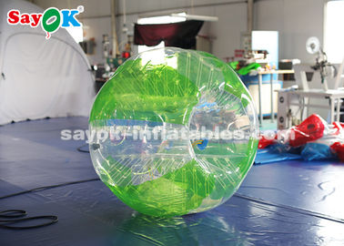 Fato Inflável Jogo 1,5m 0,8mm PVC Bolha Inflável Futebol Transparente/Vermelho/Cor Verde