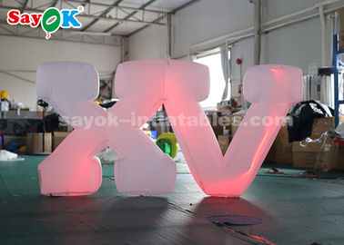 decoração inflável alta da iluminação de 1.2m/fácil inflável da letra do diodo emissor de luz estabelecido