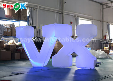 decoração inflável alta da iluminação de 1.2m/fácil inflável da letra do diodo emissor de luz estabelecido