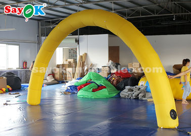 Arco 6*3m inflável amarelo do arco inflável da entrada com o ventilador de ar para a propaganda do evento