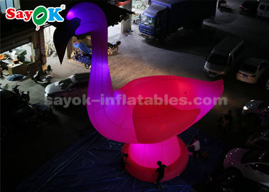 Balões infláveis de animais Personagens de desenhos animados infláveis rosa Flamingo inflável gigante de 10 metros de altura