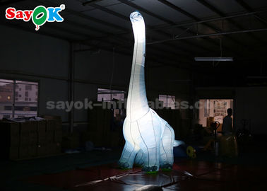 Caracteres de desenhos animados infláveis de tecido de Oxford 4mH Caracteres de desenhos animados infláveis Dinossauro com luz LED