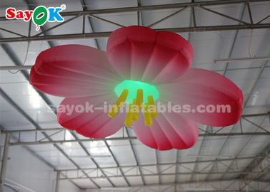 decoração inflável de suspensão da iluminação da flor da luz do diodo emissor de luz de 3m para o casamento