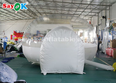 Barraca inflável da abóbada fora da barraca inflável branca do ar transparente para acampar/que viaja