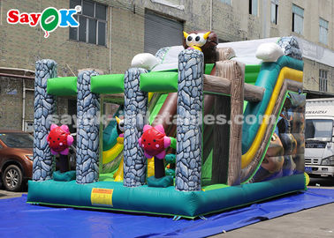 Slide inflável comercial 6*4m Animal Party Slide inflável para publicidade