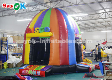 Vai a casa inflável colorida do salto da barraca do disco da barraca do ar do ar livre com o ventilador de ar para o parque de diversões